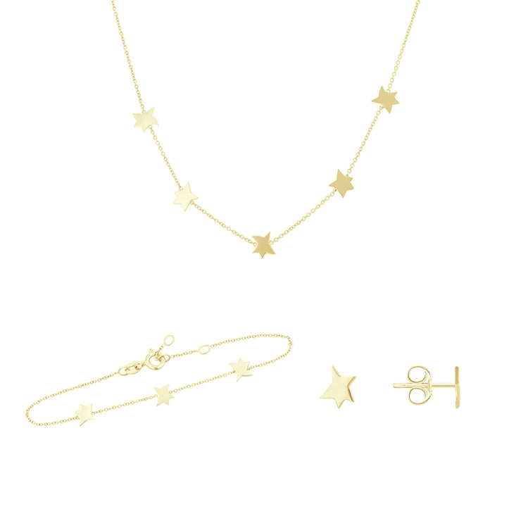 Stříbrná kolekce šperků s hvězdami Malý princ 122263
