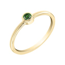 Zlatý minimalistický prsten s tsavorit granátem Emilien