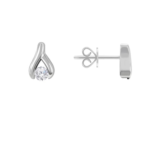Platinové náušnice s 0.22ct diamanty Fox