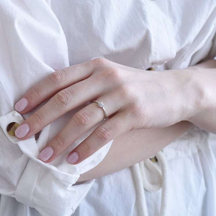 Elegantní prsten s lab-grown diamanty 96012