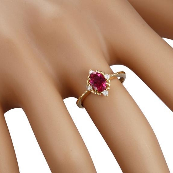 Turmalínový zásnubní prsten 6132