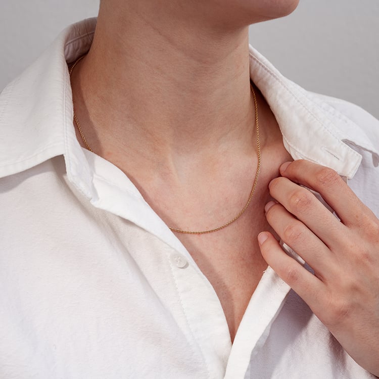 Ankr řetízek 45 cm z 14k zlata se šířkou 1.4 mm 131233