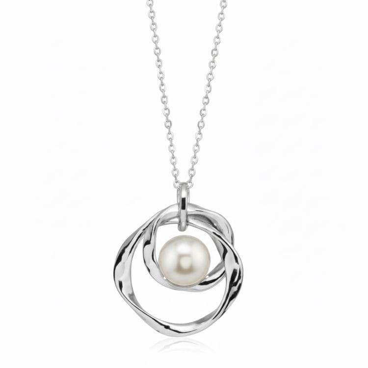 Stříbrný přívěsek s perlou 163826