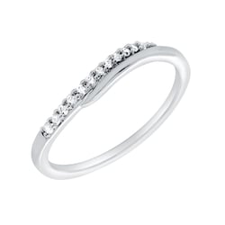 Atypicky zvlněný zlatý prsten s lab-grown diamanty Vide