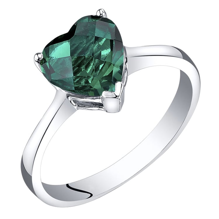 Zlatý prsten se smaragdem ve tvaru srdce Loopy