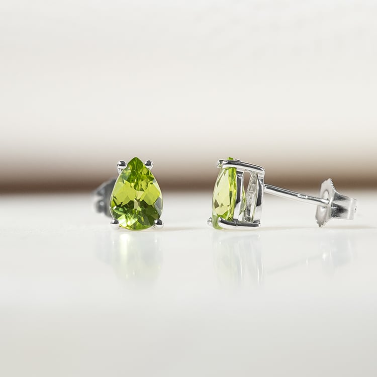 Olivínové slzy ve zlatých náušnicích Reata 132638