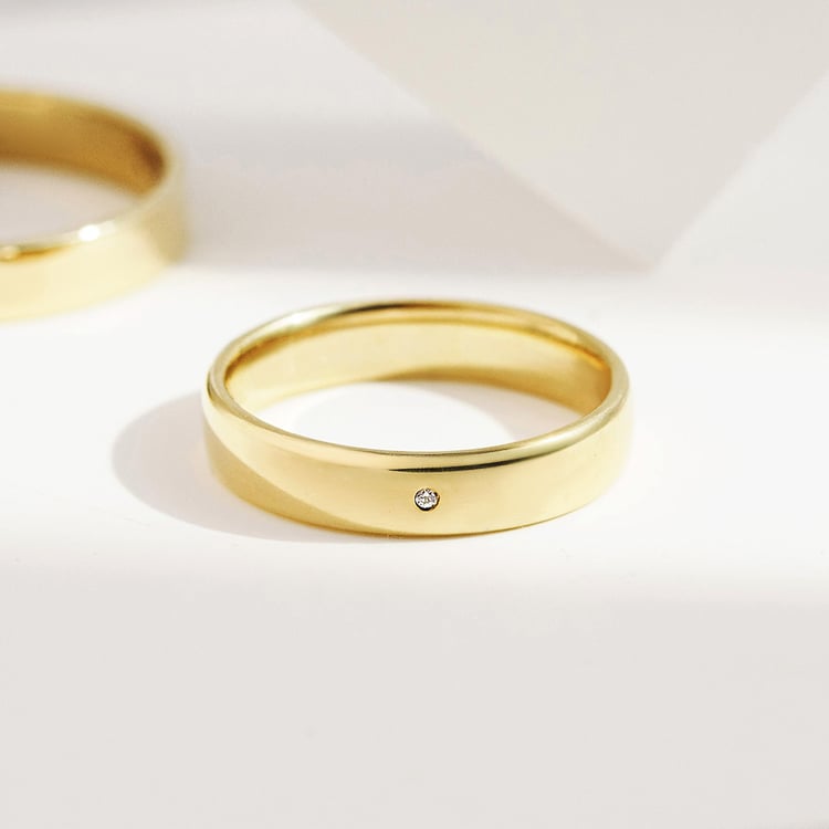 Zlaté snubní prsteny s diamantem Stanista 156803