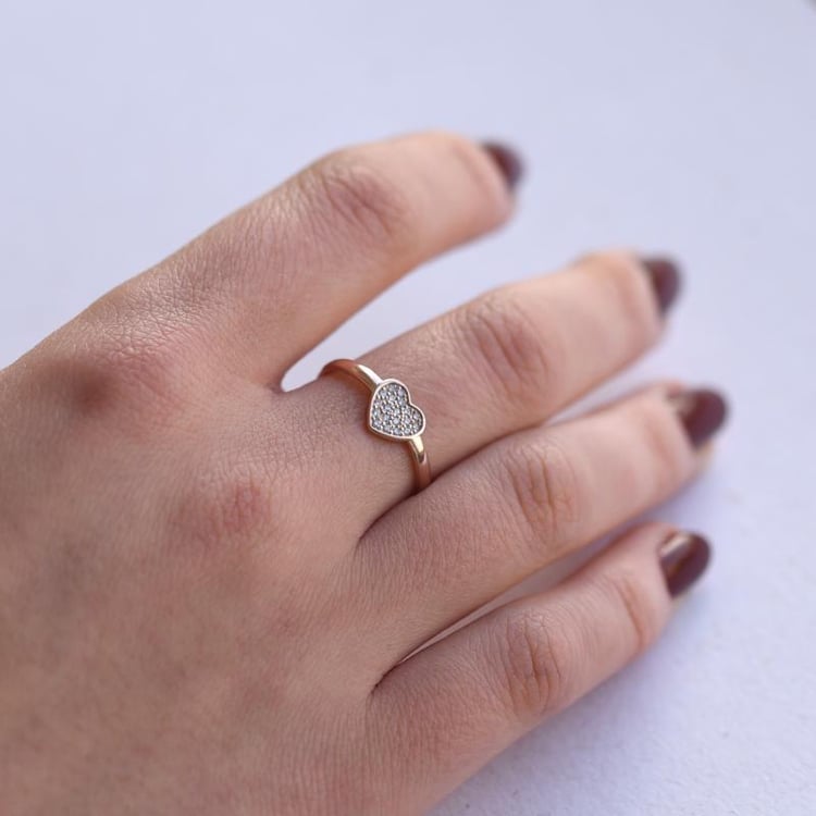 Zásnubní zlatý diamantový prsten 52302