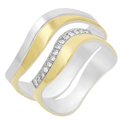 Zlaté snubní prsteny s diamanty Charla