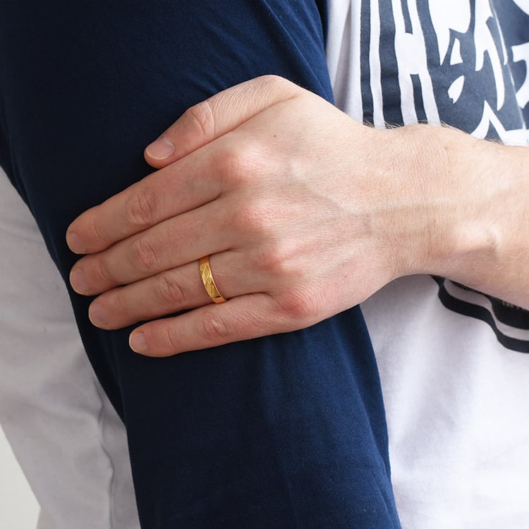 Pánský snubní prsten ze zlata 76979