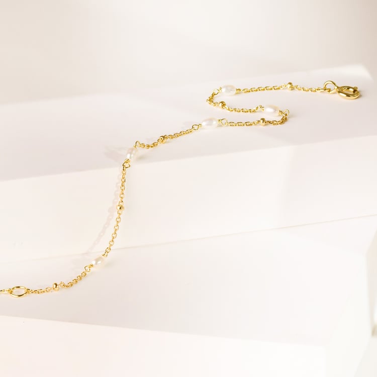 Stříbrný náramek s perlami Malakai 164618