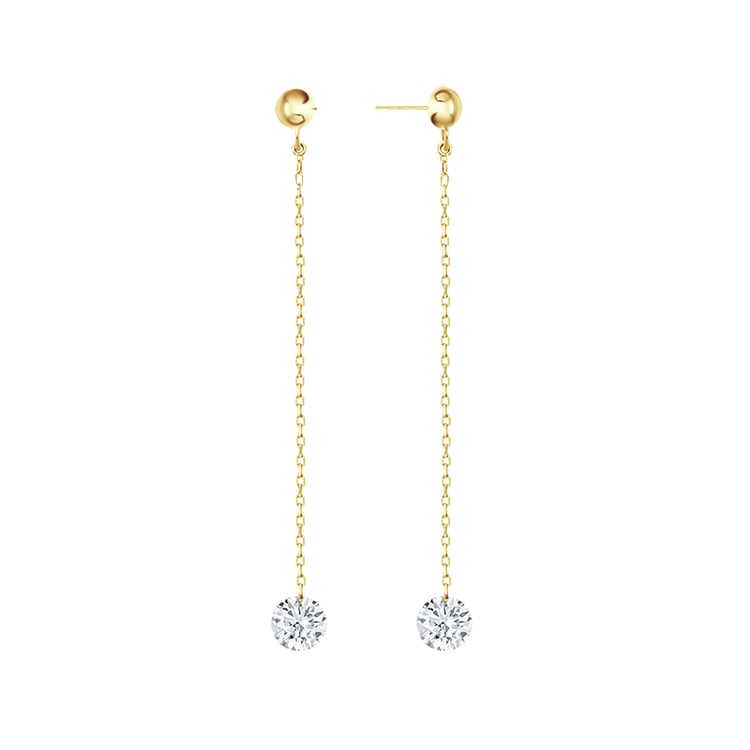 Zlaté visací náušnice