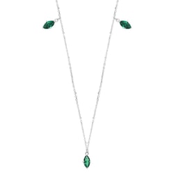 Zlatý náhrdelník s brazilskými smaragdy Elmie