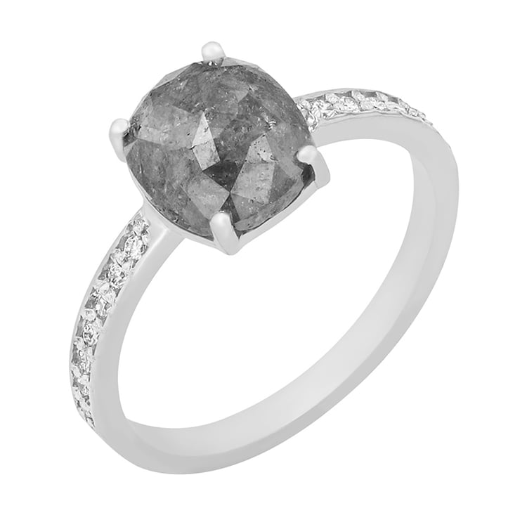 Zlatý prsten s jedinečným salt and pepper diamantem