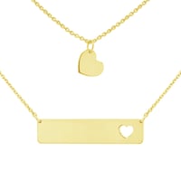 Set stříbrného přívěsku a náhrdelníku pro dva Bianca