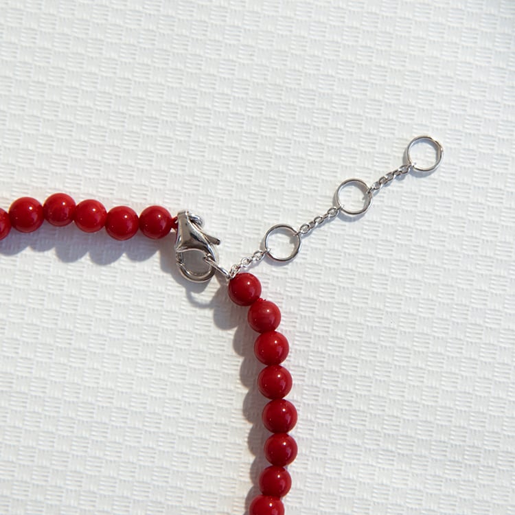 Korálový stříbrný náramek s perlou Dolores 109202