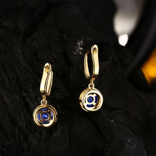 Zlaté safírové náušnice Kany 9989