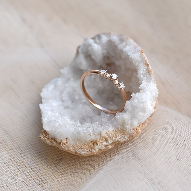 Zásnubní cluster prsten s diamanty 67450