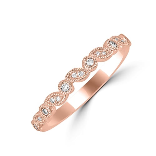 Vintage prsten s lab-grown diamanty a komfortní snubní prsten Sango