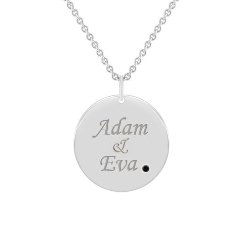 Zlatý přívěsek s černým diamantem a gravírem dle vaší volby Cassius