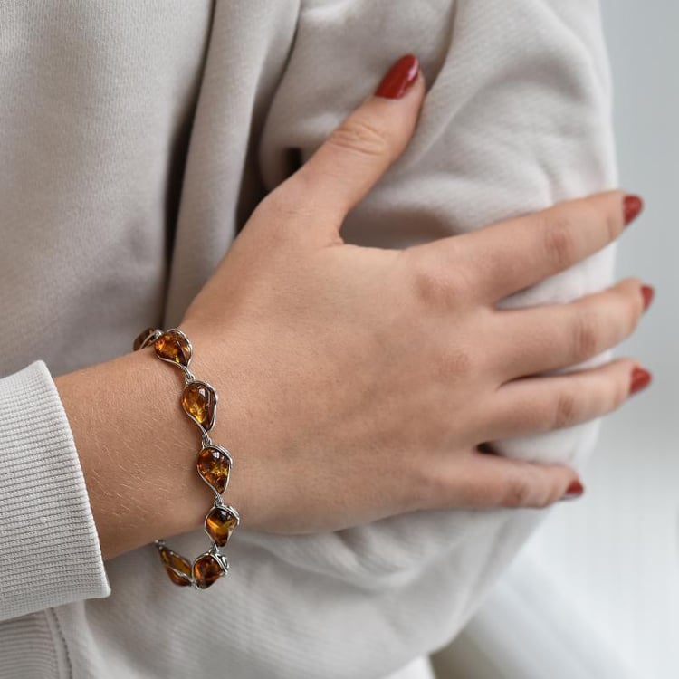 Náramek s jantary 36917