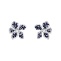 Květinové náušnice se safíry a diamanty Eavan