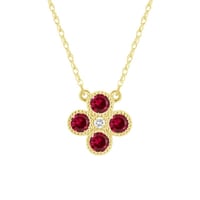Rubínový náhrdelník s diamantem Emely