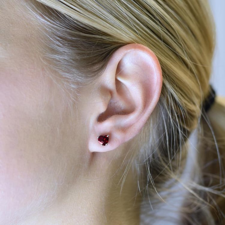 Zlaté náušnice s granáty 14718