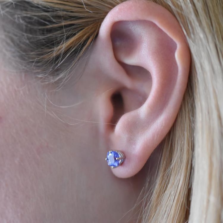 Náušnice s tanzanity 13702