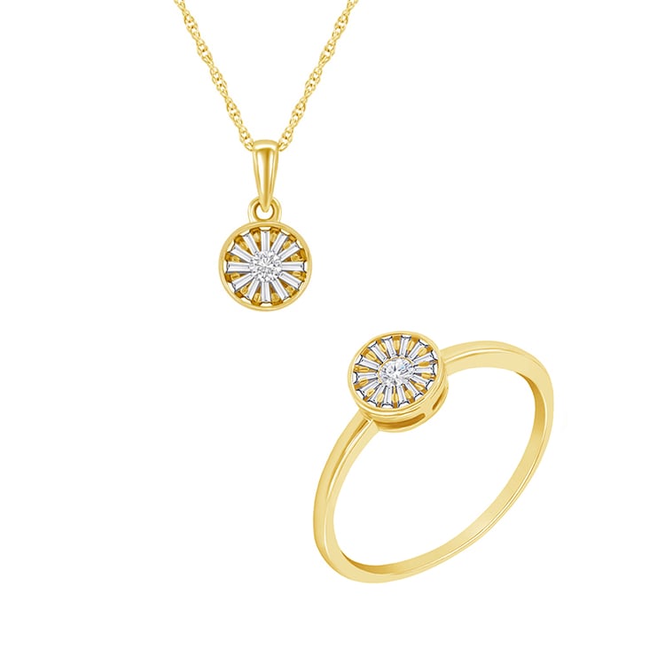 Zlatá kolekce šperků s diamanty 86952