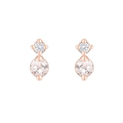 Minimalistické náušnice s morganity a diamanty Durante