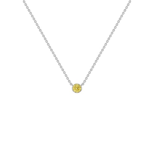 Minimalistický náhrdelník se žlutým diamantem Glosie
