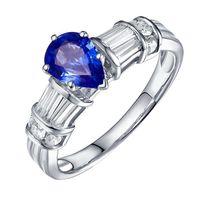 Zlatý prsten s tanzanitem a diamanty Rasoh