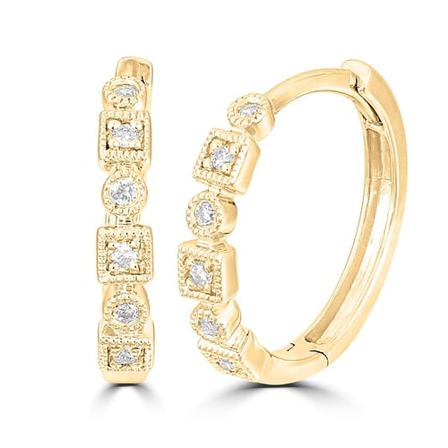 Diamantové kruhové náušnice Yvon