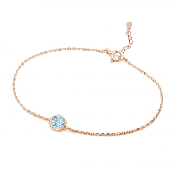Stříbrný náramek s akvamarínem Arleth 104930