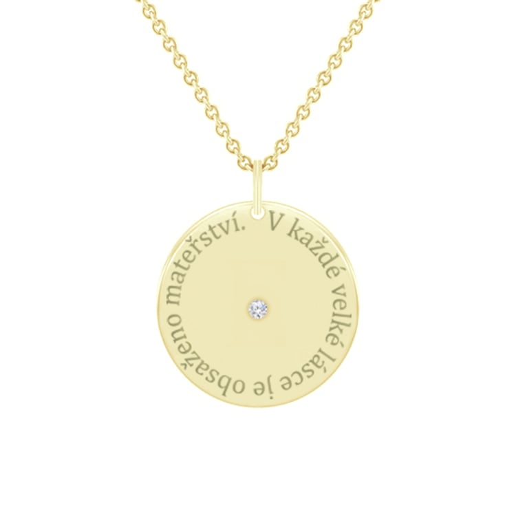 Přívěsek s citátem a diamantem Janet 99391