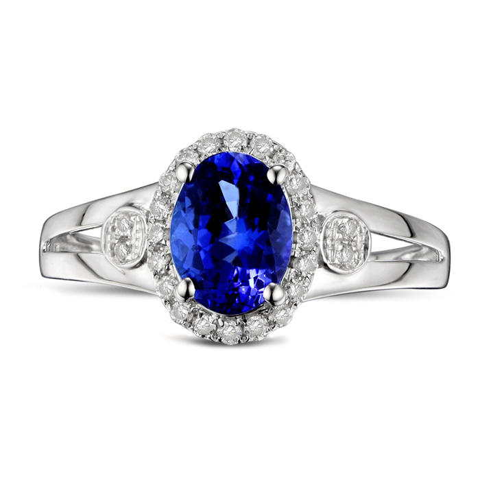 Zlatý prsten s 1.5ct tanzanitem Rhona 12703