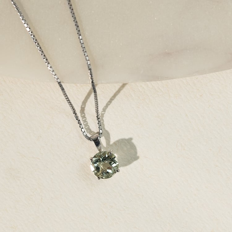 Přívěsek ze zlata se zeleným ametystem Icy 138641