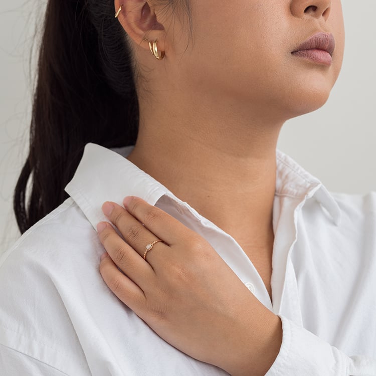 Prsten s moissanitem a salt and pepper diamanty Kaylyn 128704