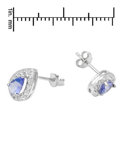 Tanzanitové náušnice s diamanty 1603