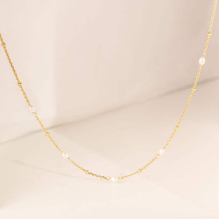 Stříbrný náhrdelník s perlami Landia 164631