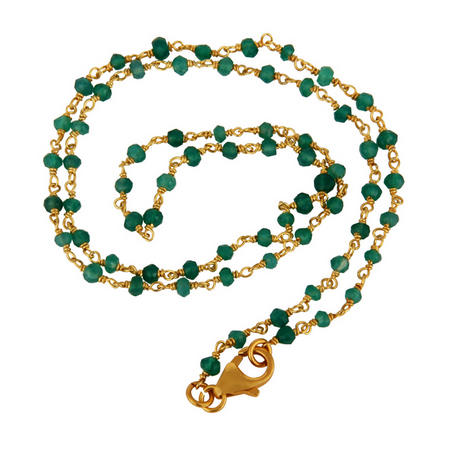 Stříbrný náhrdelník s chalcedony