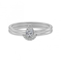 Zlatý zásnubní set prstenů s certifikovaným diamantem Ralyas