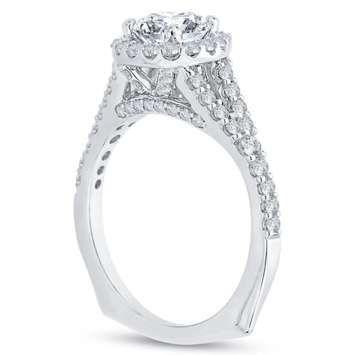 Romantický zásnubní prsten v halo stylu s diamanty Tribeca