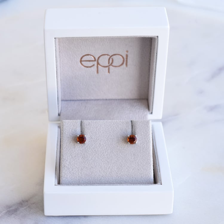 Stříbrné náušnice s madeira citríny 86159