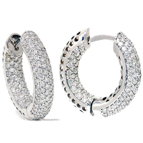 Diamantové zlaté náušnice