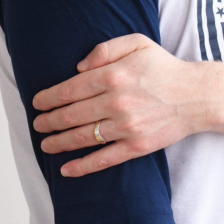 Pánský snubní prsten ze zlata 76993