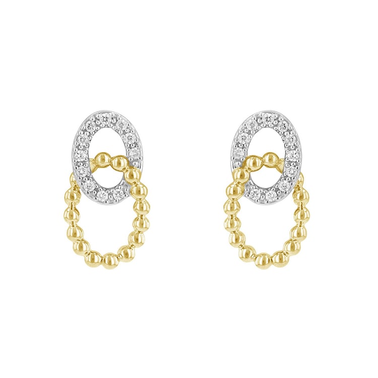 Proplétané náušnice z vícebarevného zlata 85032