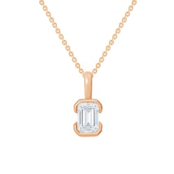 Minimalistický přívěsek ze zlata s emerald lab-grown diamantem Lias