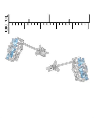 Náušnice květ s topazy 885